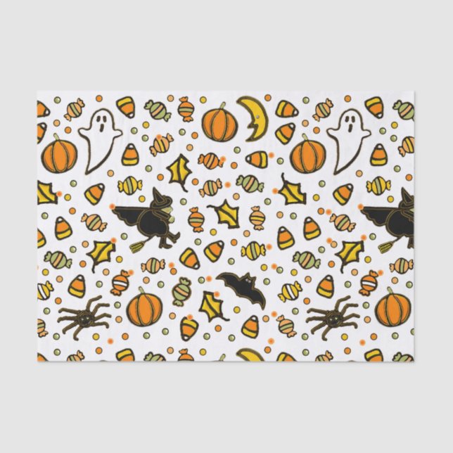 Papel De Seda Halloween Party Decor (Anverso)