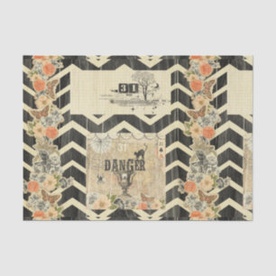 Papel De Seda Halloween,patrón,vintage,rústico,viejo,victoriano,