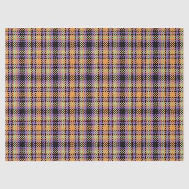 Papel De Seda Halloween Plaid Tartan (Anverso)