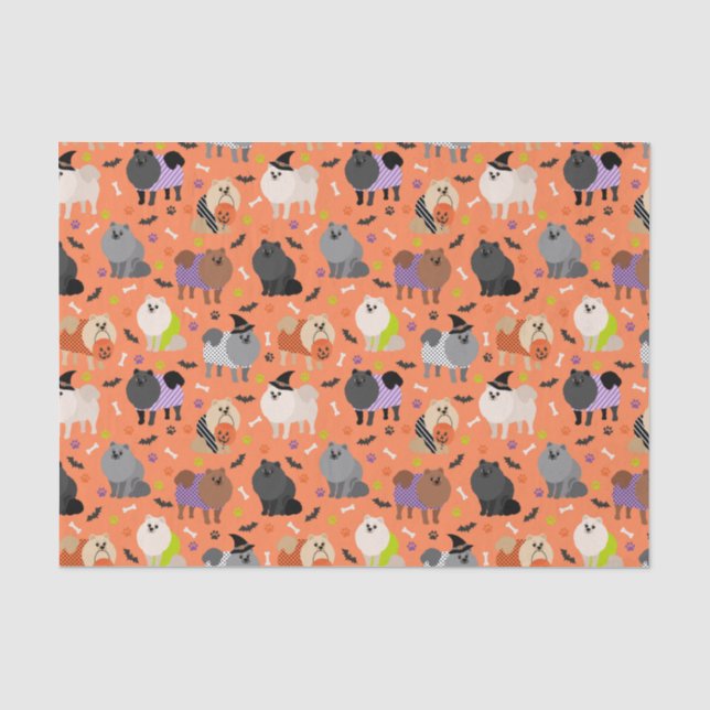 Papel De Seda Halloween Pomeranian (Anverso)