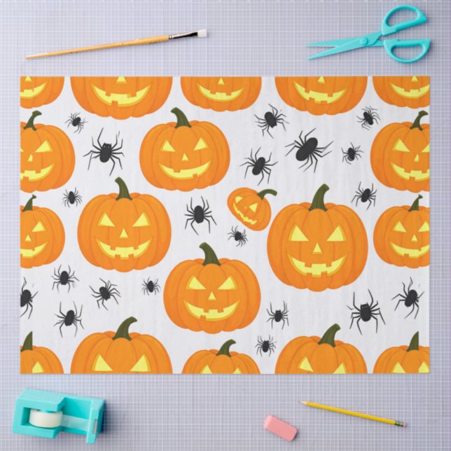Papel De Seda Halloween Pumpkin Parade (Artesanía)