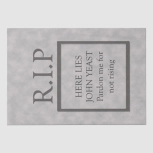 Papel De Seda Halloween RIP Funny Toumbstone Decoupage Decour