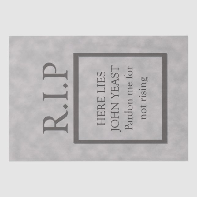 Papel De Seda Halloween RIP Funny Toumbstone Decoupage Decour (Anverso)