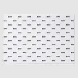 Papel De Seda Halloween Scary Boo! eyeballs blanco negro patrón