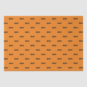 Papel De Seda Halloween Scary Boo! eyeballs patrón naranja negro