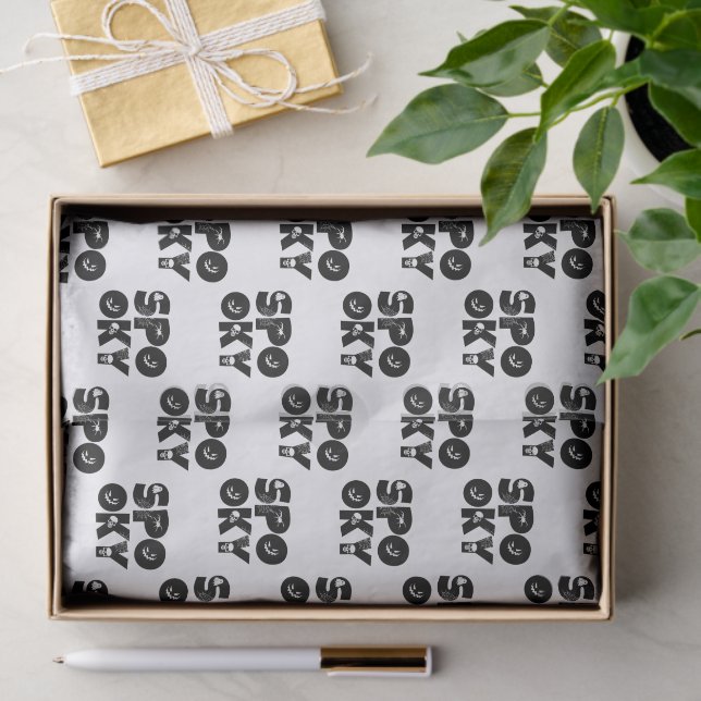 Papel De Seda Halloween spooky  (Regalo )