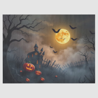 Papel De Seda Halloween Spooky Scene Fantasy Tissue Pap