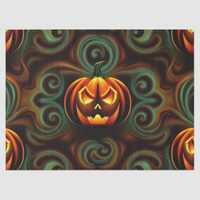 Papel De Seda Halloween Spooky Scene Fantasy Tissue Pap (Anverso)