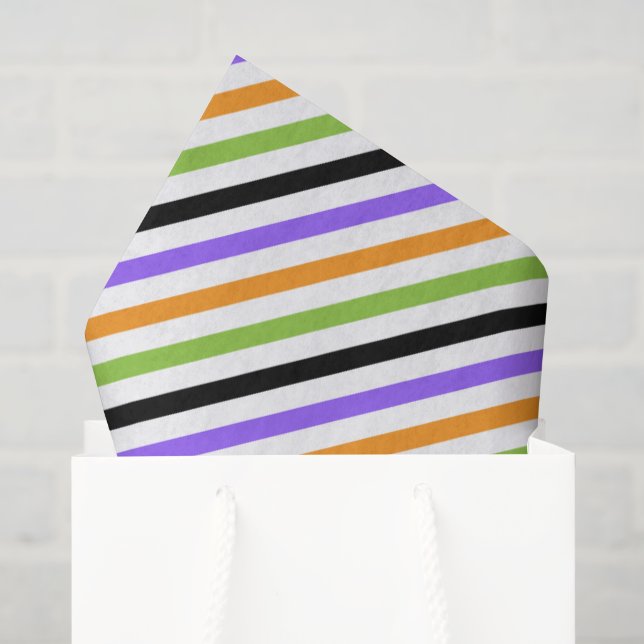 Papel de seda Halloween Stripe 11 (Bolsa de regalo)