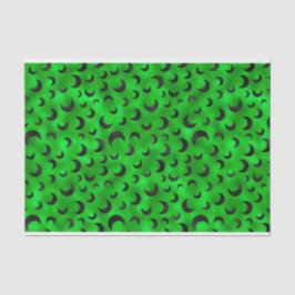 PAPEL DE SEDA HALLOWEEN VERDE CON MEDIAS LONES NEGRAS