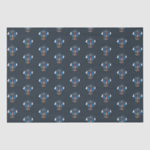 Papel De Seda Halloween verde entre brujas y fantasmas