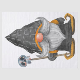 Papel De Seda Halloween Watercolor Gnome
