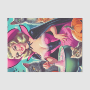 Papel De Seda Halloween Witch Pin up