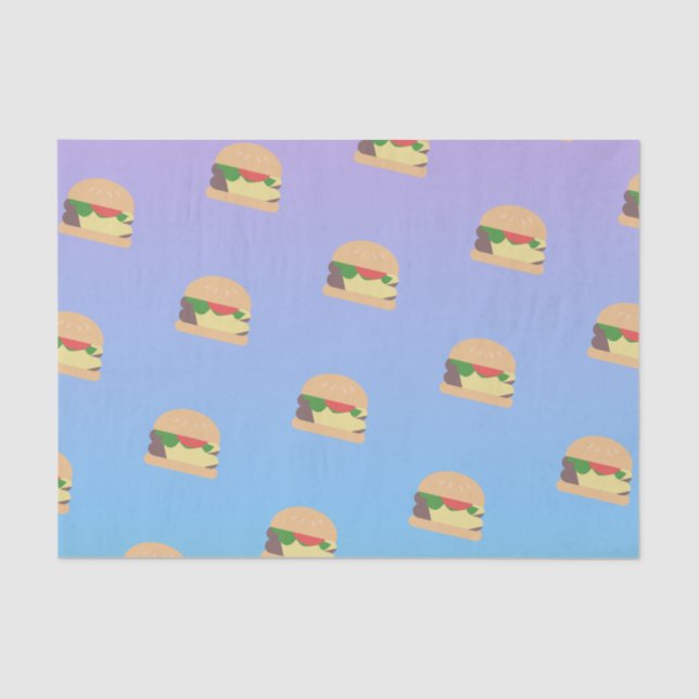 Papel De Seda Hamburguesa del pastel de Ombre (Anverso)