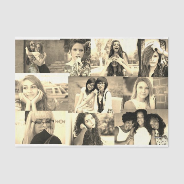 Papel De Seda HAMbyWG - Collage de fotos en tono sepia (Anverso)