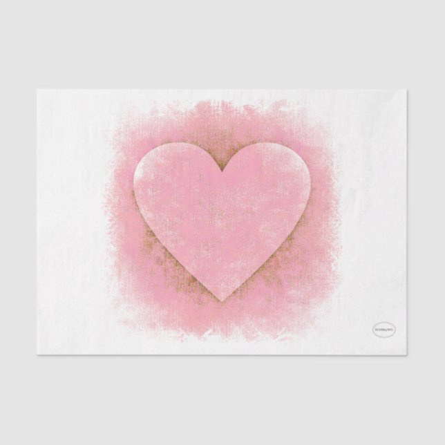 Papel De Seda HAMbyWG - Corazón rosa claro (Anverso)