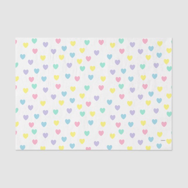 Papel De Seda HAMbyWG - Corazones Pastel (Anverso)