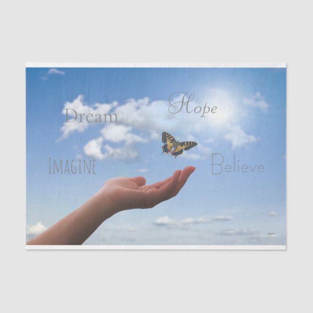 Papel De Seda HAMbyWG - Mariposa en mano (Anverso)