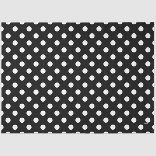 Papel De Seda HAMbyWG Negro con cualquier punto de Polka de colo (Anverso)