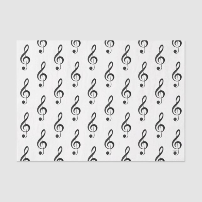 Papel De Seda HAMbyWG - Nota musical G Clef - (Anverso)