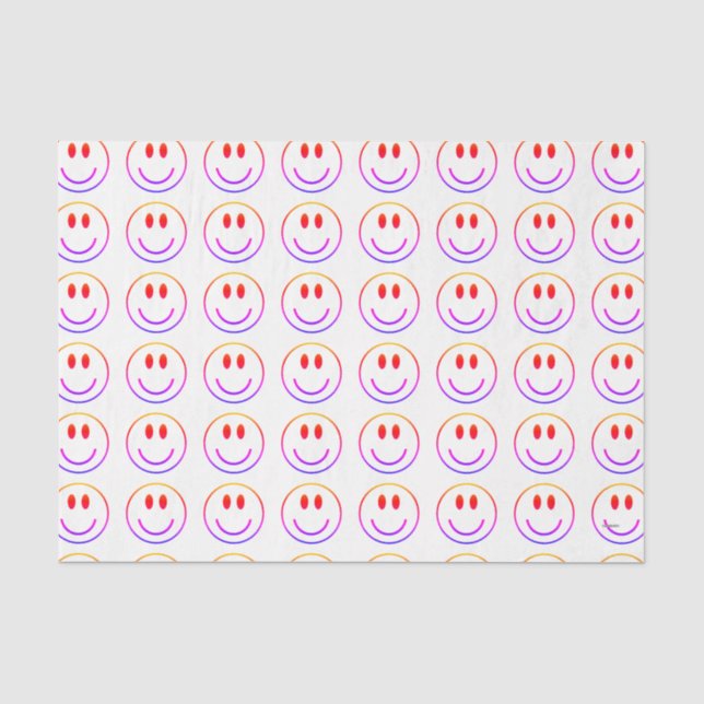 Papel De Seda HAMbyWG - Smile face Rainbow Effect (Anverso)