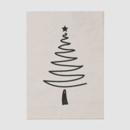 Papel De Seda Hand Drawn christmas tree