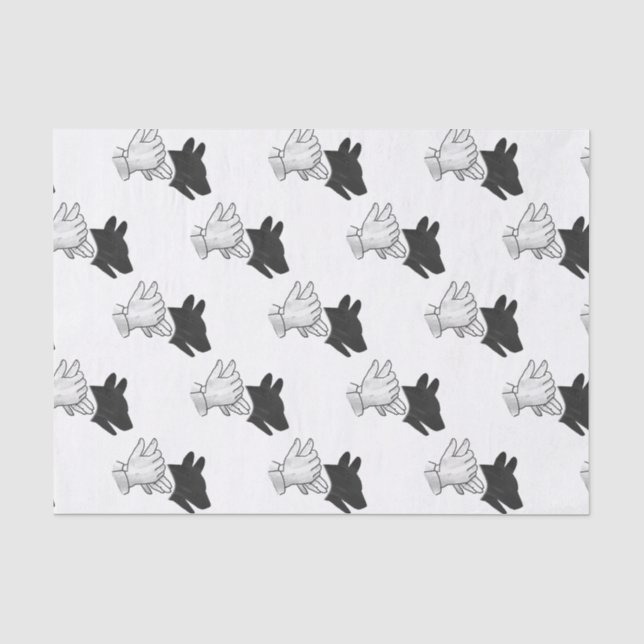 Papel De Seda Hand Silhouette Dog (Anverso)