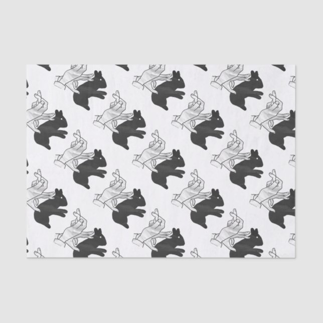 Papel De Seda Hand Silhouette Rabbit (Anverso)