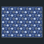 Papel De Seda Hanukkah Blue Menorah Dreidel Pattern Chanukah<br><div class="desc">Hermoso papel higiénico Hanukkah en azul bonito con un fresco patrón de estrella del judaísmo,  ideal para divertidos juegos de Chanukah,  y la menorah judía para la festividad.</div>