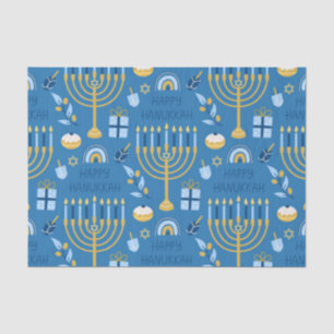 Papel De Seda Hanukkah Blue Star of David