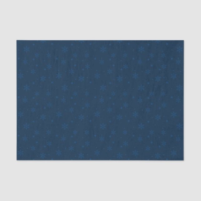 Papel De Seda Hanukkah Midnight Blue Snflakes (Anverso)