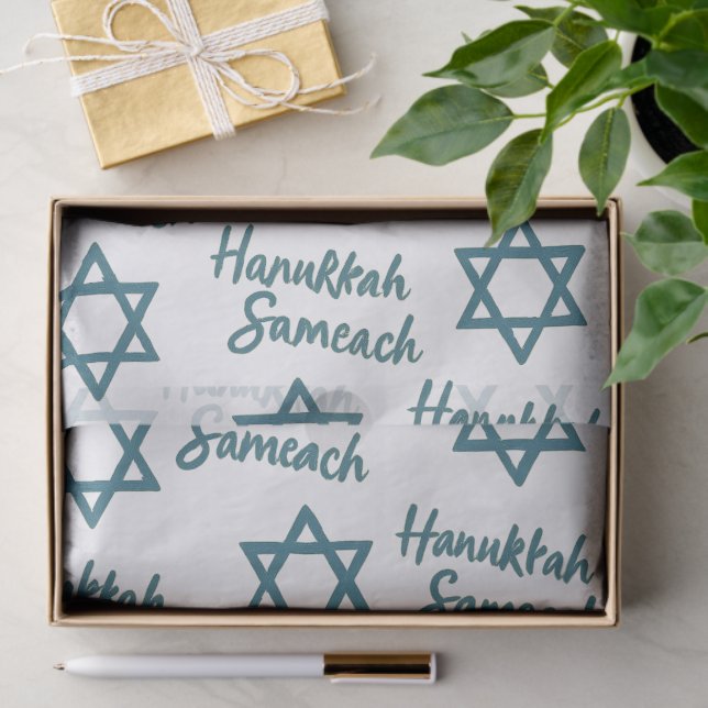 Papel De Seda Hanukkah Sameach con problemas de cosecha (Regalo )