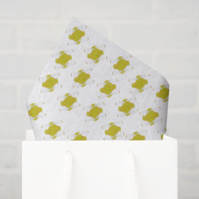 Papel De Seda Hanukkah seagull with dreidel and gelt (Bolsa de regalo)