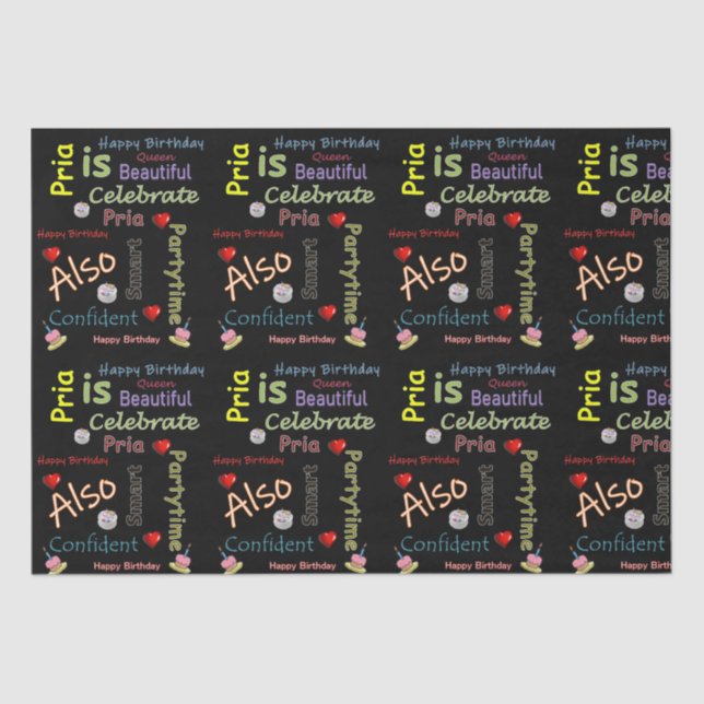 Papel De Seda Happy Birday Tissue Paper Pria (Anverso)