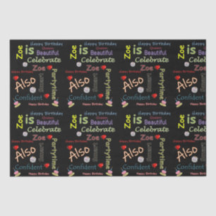 Papel De Seda Happy Birday Tissue Paper Zoe