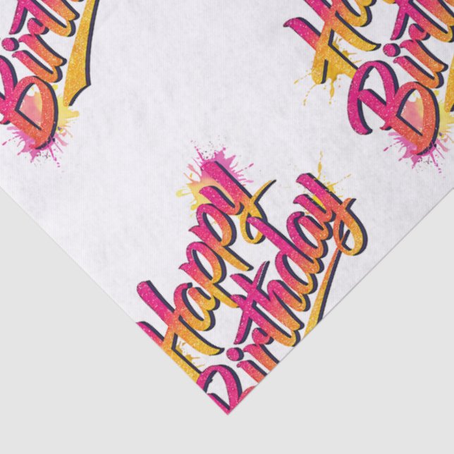 Papel De Seda Happy Birthday Tissue Paper (Detalle)
