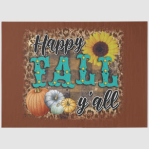Papel De Seda Happy Fall Pumpkin Flower Elegant