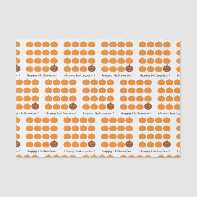 Papel De Seda Happy Halloween Cumpkin Patch (Anverso)