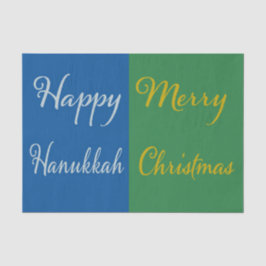 Papel De Seda Happy Hanukkah Merry Christmas Dual Holiday 
