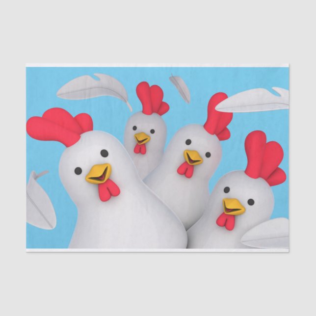 Papel De Seda Happy hen clipart (Anverso)