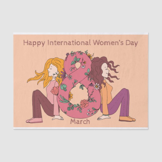 Papel De Seda Happy International Women's Day (8 March) (Anverso)
