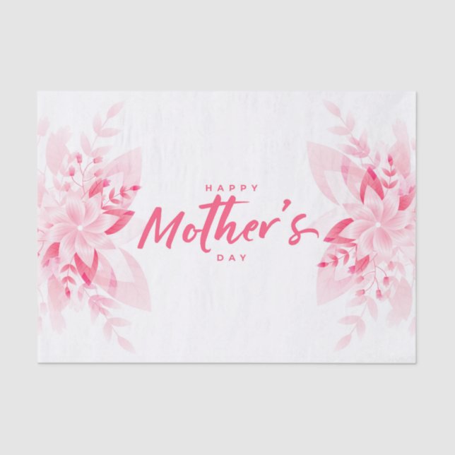 Papel De Seda Happy Mother's Day (Flowers) (Anverso)