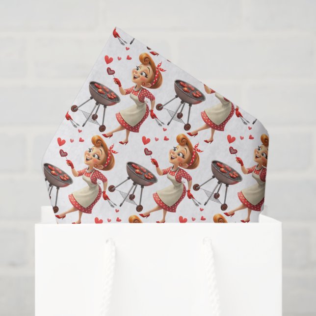 Papel De Seda Happy Valentine's Day Tissue Paper Cooking Hearts (Bolsa de regalo)