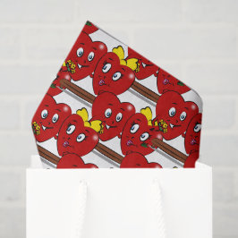 Papel De Seda Happy Valentine's Day Tissue Paper Couple Hearts