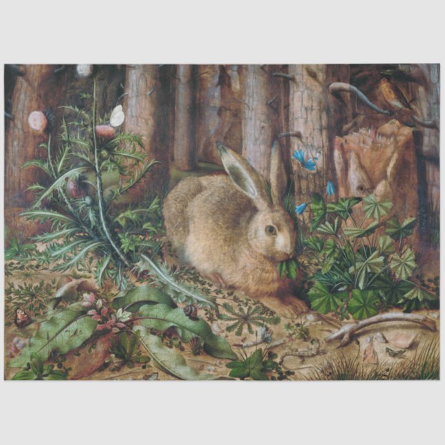 Papel De Seda Hare in the Forest Rabbit Decoupage (Anverso)