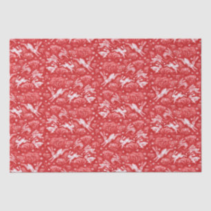 Papel De Seda Hares Campo de Nieve Conejos Blancos Patrón Invier