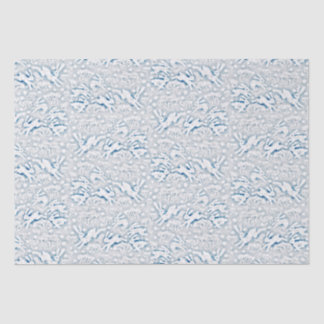 Papel De Seda Hares Field Bunnies Rabbits Patrón de invierno Bla