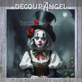 Papel De Seda Harlequin Chica Decoupage