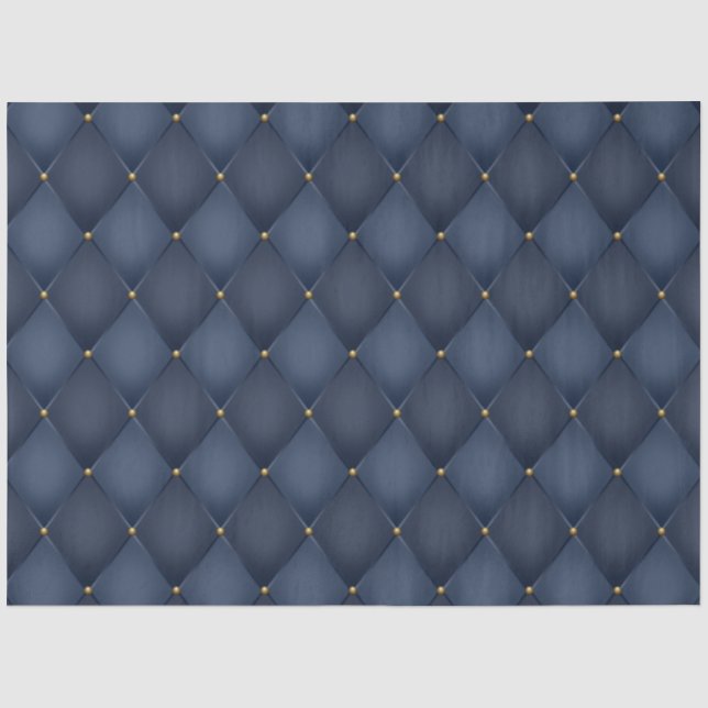 Papel De Seda Harlequin Diamante Azul Oscuro Decoupage (Anverso)