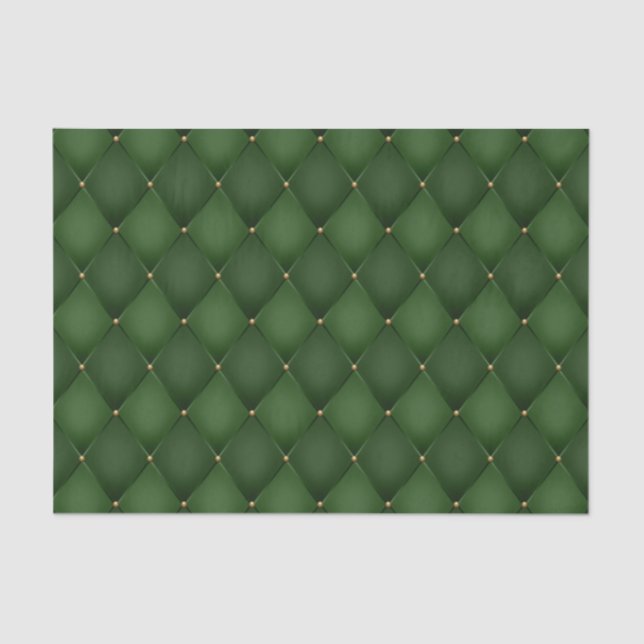 Papel De Seda Harlequin Diamond Emerald Green Decoupage (Anverso)